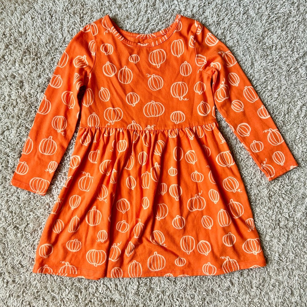Cat & Jack Pumpkin Thanksgiving Dress 5T